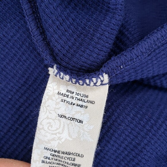 Soft Surroundings Take Two Tunic Waffle Knit Collared Navy PS - Picture 5 of 5
